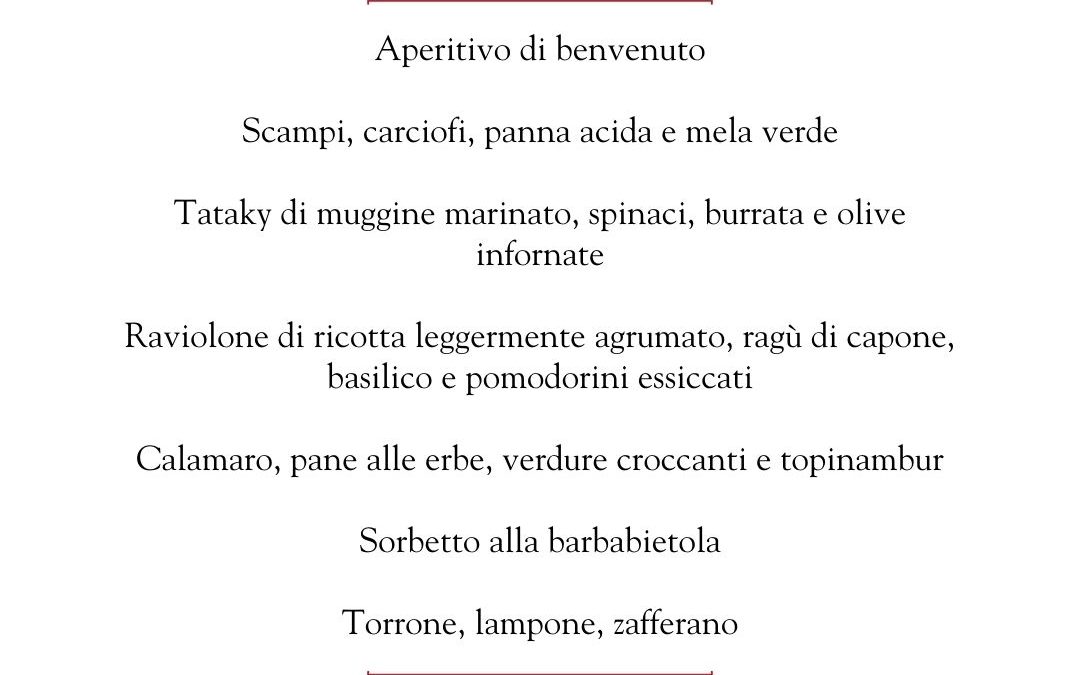 Menù di San Valentino